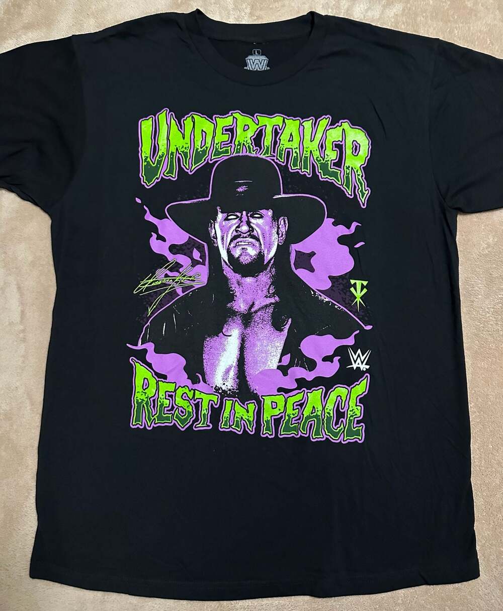 WWE Legends The Undertaker Rest In Peace Graphic T-Shirt Size Large